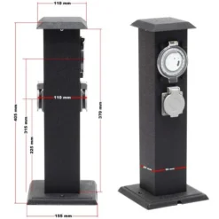 Colonna Multipresa Da Giardino Con 2 Prese In Metallo Timer Palo Presa Multipla Esterno 7 Colonna Multipresa Da Giardino Con 2 Prese In Metallo Timer Palo Presa Multipla Esterno -OUTSUN Giardino Negozio 11317727 4