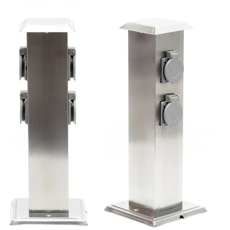 Colonna Multipresa Da Giardino Con 4 Prese Acciaio Palo Presa Multipla Esterno 1 Colonna Multipresa Da Giardino Con 4 Prese Acciaio Palo Presa Multipla Esterno