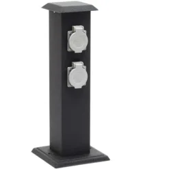 Colonna Multipresa Da Giardino Con 4 Prese Metallo Palo Presa Multipla Esterno -OUTSUN Giardino Negozio 11317735 3