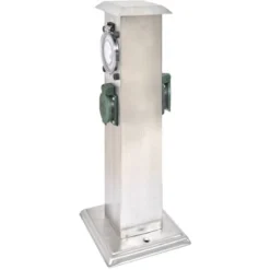 Presa Elettrica Da Giardino A Pilastro Acciaio Inox Con Timer VidaXL