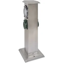Presa Elettrica Da Giardino A Pilastro Acciaio Inox Con Timer VidaXL 7 Presa Elettrica Da Giardino A Pilastro Acciaio Inox Con Timer VidaXL -OUTSUN Giardino Negozio 1186213 3