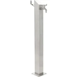 OUTSUN Giardino Negozio 28 Fontanella A Colonna In Acciaio Inossidabile Quadrata 95 Cm VidaXL