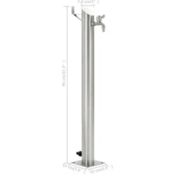 Fontanella A Colonna In Acciaio Inossidabile Rotonda 95 Cm VidaXL -OUTSUN Giardino Negozio 12222298 3