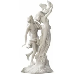 Design Toscano WU70524 Legato Statua In Marmo Apollo E Daphne, Bianco
