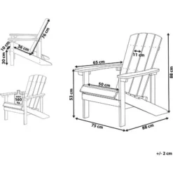 Sedia Da Giardino Rossa Adirondack -OUTSUN Giardino Negozio 12958237 3