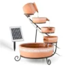 Blumfeldt Empoli Fontana A Cascata Terracotta 5 Livelli 200 L/h Solare 2W LED