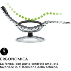 Blumfeldt The Chiller Sedia A Dondolo 77x85x173 Cm 360 ComfortMesh Nera -OUTSUN Giardino Negozio 13296052 4