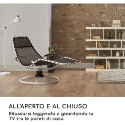 Blumfeldt The Chiller Sedia A Dondolo 77x85x173 Cm 360 ComfortMesh Nera -OUTSUN Giardino Negozio 13296052 5