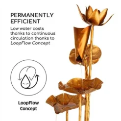 Blumfeldt Golden Orchid Fontana Da Giardino Pompa Da 5W IPX8 Effetto Ottone -OUTSUN Giardino Negozio 13296291 4