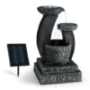 Blumfeldt Fantaghiro Fontana Decorativa Da Giardino LED Solare 3W Poliresina Roccia