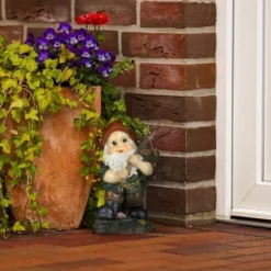 Relaxdays Gnomo Da Giardino Con Fagotto A Forma Di Ghianda, Resistente A Gelo & Intemperie, Giardino & Aiuole, Colorato -OUTSUN Giardino Negozio 15015257 3