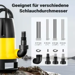 Pompa Per Acque Reflue 13000 L/h 750 W Prevalenza Max 7,5 M Per Particelle Fino A Ø 35 Mm -OUTSUN Giardino Negozio 16492380 4