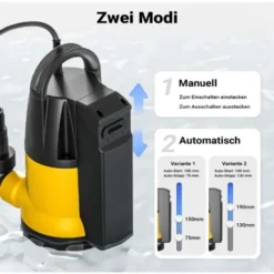 Pompa Per Acque Reflue 13000 L/h 750 W Prevalenza Max 7,5 M Per Particelle Fino A Ø 35 Mm -OUTSUN Giardino Negozio 16492380 5