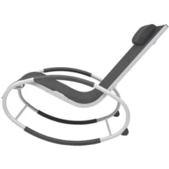 Sedia A Dondolo Da Giardino Nera In Textilene VidaXL -OUTSUN Giardino Negozio 17430604 4