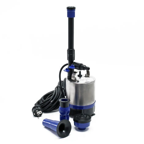 Pompa Per Fontane In Acciaio Inox Da 50 Watt 1.750 L/h Con 3 Accessori Per Getti Diversi 1 Pompa Per Fontane In Acciaio Inox Da 50 Watt 1.750 L/h Con 3 Accessori Per Getti Diversi