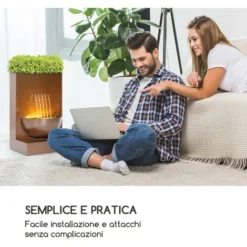 Blumfeldt Windflower Fontana Con Vaso Per Piante 11W Metallo Zincato Marrone -OUTSUN Giardino Negozio 18377826 3