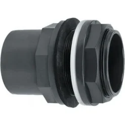 PASSANTE PASSAPARETE RACCORDO IN PVC PER FILTRO LAGHETTO STAGNO 32/40 X 1 1/4