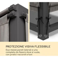 Blumfeldt Havanna Gazebo E Set Lounge 270x230x270cm 4 Divanetti Due Posti Grigio 8 Blumfeldt Havanna Gazebo E Set Lounge 270x230x270cm 4 Divanetti Due Posti Grigio -OUTSUN Giardino Negozio 22854581 4