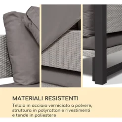 Blumfeldt Havanna Gazebo E Set Lounge 270x230x270cm 4 Divanetti Due Posti Grigio 9 Blumfeldt Havanna Gazebo E Set Lounge 270x230x270cm 4 Divanetti Due Posti Grigio -OUTSUN Giardino Negozio 22854581 5