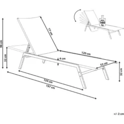 Lettino Da Giardino In Acciaio E Fibra Sintetica Blu Schienale Regolabile Noli 7 Lettino Da Giardino In Acciaio E Fibra Sintetica Blu Schienale Regolabile Noli -OUTSUN Giardino Negozio 24114779 3