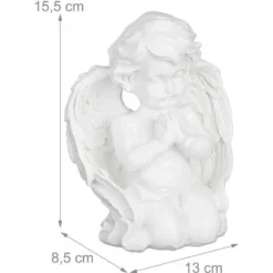 Relaxdays Statua Angelo Custode, Inginocchiato & In Preghiera, Resistente Alle Intemperie & Gelo, Decorazione, Bianco 8 Relaxdays Statua Angelo Custode, Inginocchiato & In Preghiera, Resistente Alle Intemperie & Gelo, Decorazione, Bianco -OUTSUN Giardino Negozio 27420971 4