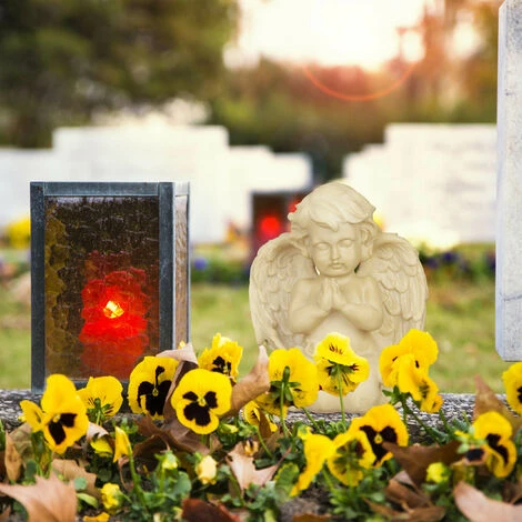 Relaxdays Statua Angelo Custode, Inginocchiato & In Preghiera, Resistente Alle Intemperie & Gelo, Decorazione, Bianco 5 Relaxdays Statua Angelo Custode, Inginocchiato & In Preghiera, Resistente Alle Intemperie & Gelo, Decorazione, Bianco - immagine 5