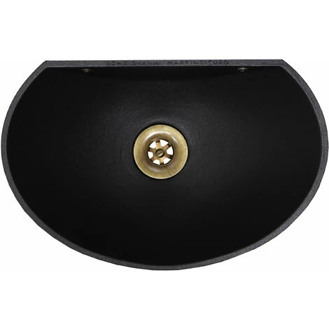 Fontana A Muro Mod.Palma Colore Ghisa Per Casa Giardino + Rubinetto Cod.303B In Ottone Brunito E Sifone 2 Fontana A Muro Mod.Palma Colore Ghisa Per Casa Giardino + Rubinetto Cod.303B In Ottone Brunito E Sifone - immagine 2