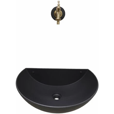 Fontana A Muro Mod.Venezia Color Ghisa Per Casa E Giardino + Rubinetto Brunito Cod.303B In Ottone Brunito 2 Fontana A Muro Mod.Venezia Color Ghisa Per Casa E Giardino + Rubinetto Brunito Cod.303B In Ottone Brunito - immagine 2