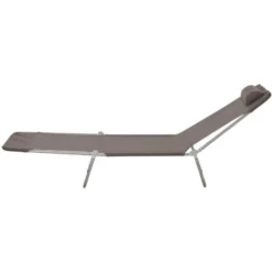 Outsunny Sedia A Sdraio Lettino Reclinabile Da Giardino Spiaggia Piscina Caffè