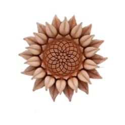 DECORAZIONE FIORE PETALI GIRASOLE CM.15 IN TERRACOTTA