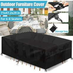 180 X 120 X 74 Cm Copertura Impermeabile Per Mobili Giardino Esterno Patio Spiaggia Divano Sedia Copri Tavolo Protezione Copertura Antipolvere Per Pioggia E Neve -OUTSUN Giardino Negozio 30389443 4