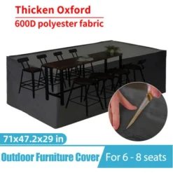 180 X 120 X 74 Cm Copertura Impermeabile Per Mobili Giardino Esterno Patio Spiaggia Divano Sedia Copri Tavolo Protezione Copertura Antipolvere Per Pioggia E Neve -OUTSUN Giardino Negozio 30389443 5