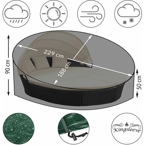 Kingsleeve Copertura Per Isole Prendisole Da Giardino Rotonde In PE Idrorepellente Resistente Alle Intemperie Fodera Protettiva Mobili Da Esterno Sonneninsel Oval 188x229cm (de) 1 Kingsleeve Copertura Per Isole Prendisole Da Giardino Rotonde In PE Idrorepellente Resistente Alle Intemperie Fodera Protettiva Mobili Da Esterno Sonneninsel Oval 188x229cm (de)
