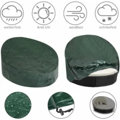 Kingsleeve Copertura Per Isole Prendisole Da Giardino Rotonde In PE Idrorepellente Resistente Alle Intemperie Fodera Protettiva Mobili Da Esterno Sonneninsel Oval 188x229cm (de) 9 Kingsleeve Copertura Per Isole Prendisole Da Giardino Rotonde In PE Idrorepellente Resistente Alle Intemperie Fodera Protettiva Mobili Da Esterno Sonneninsel Oval 188x229cm (de) -OUTSUN Giardino Negozio 32435736 5
