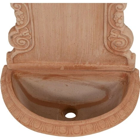 Fontana A Muro Giardino 64x40x24 Cm Made In Italy Fontana Da Giardino A Muro In Terracotta Fontanella Da Giardino Muro Esterno 3 Fontana A Muro Giardino 64x40x24 Cm Made In Italy Fontana Da Giardino A Muro In Terracotta Fontanella Da Giardino Muro Esterno - immagine 3