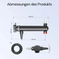 Sterilizzatore UV A Acqua Per Laghetto SunSun CUV-324 Lampada UV-C 24W -OUTSUN Giardino Negozio 3297320 3