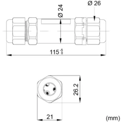 Connettore Elettrico A 3 Poli Per Cavi 0.5-4 Mm² 230V Per Spina M2O1.5 Attacco 10-14mm IP68 -OUTSUN Giardino Negozio 3297381 4