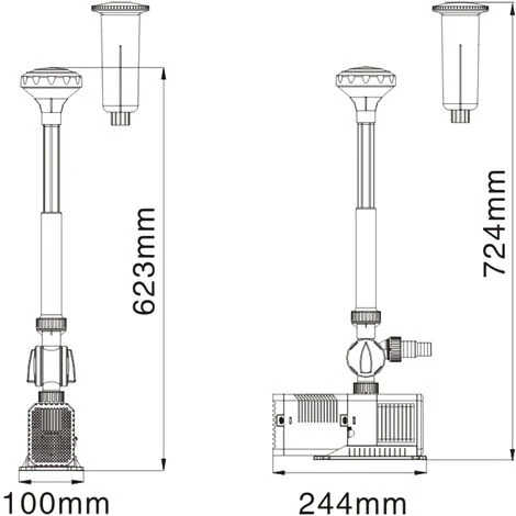 SunSun CHJ-3003 ECO Pompa Per Fontane 3.000 L/h 55W, Con Spugna Filtrante 4 SunSun CHJ-3003 ECO Pompa Per Fontane 3.000 L/h 55W, Con Spugna Filtrante - immagine 4