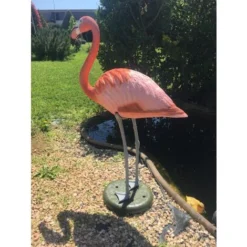 Fenicottero Flamingo Tropicale Con Base H. 90 Cm Decorazione Da Giardino In Plastica -OUTSUN Giardino Negozio 33539908 3