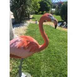 Fenicottero Flamingo Tropicale Con Base H. 90 Cm Decorazione Da Giardino In Plastica -OUTSUN Giardino Negozio 33539908 5