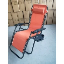 SEDIA RECLINABILE ZERO GRAVITY IN TEXTIELENE ORANGE