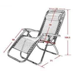 SEDIA RECLINABILE ZERO GRAVITY IN TEXTIELENE ORANGE -OUTSUN Giardino Negozio 33647859 3