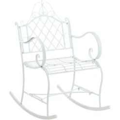 Sedia A Dondolo Ansan Bianco