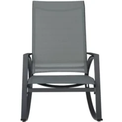 Nova Set Da 2 Eleganti Sedie A Dondolo Per Terrazze Telaio Robusto Vari Colori Colore : Grigio -OUTSUN Giardino Negozio 34125093 3