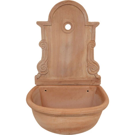Fontana Per Giardino Fontanella A Muro Da Parete Da Appendere In Terracotta 100% Made In Italy Da Interno E Da Esterno 2 Fontana Per Giardino Fontanella A Muro Da Parete Da Appendere In Terracotta 100% Made In Italy Da Interno E Da Esterno - immagine 2