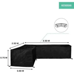 VONROC Copertura Impermeabile Per Divano Da Giardino A Forma Di L 250x250x90cm. Altezza: 70cm. Anti-UV 3 VONROC Copertura Impermeabile Per Divano Da Giardino A Forma Di L 250x250x90cm. Altezza: 70cm. Anti-UV -OUTSUN Giardino Negozio 34284676 2