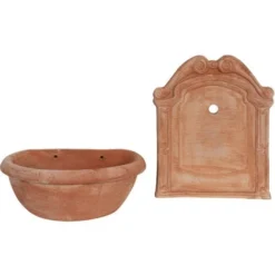 Fontana A Muro Giardino 64x46x35 Cm Made In Italy Fontana Da Giardino A Muro In Terracotta Fontanella Da Giardino Muro Esterno -OUTSUN Giardino Negozio 34835880 5