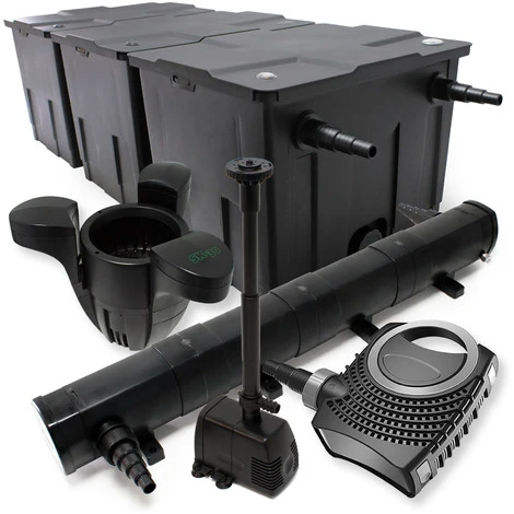 Il Set Filto Bio 90000l 72W UVC Depuratore Per Stagni 80W Pompa Fontana Skimmer SK-30 1 Il Set Filto Bio 90000l 72W UVC Depuratore Per Stagni 80W Pompa Fontana Skimmer SK-30