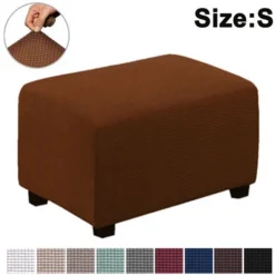 Copri Ottomana Elasticizzato Protezione Per Ottomana Protezione Per Ottomana Copri Portaoggetti Per Ottomano Protezione Per Mobili Copertura Protettiva Rettangolare Morbida Con Elastico In Vita