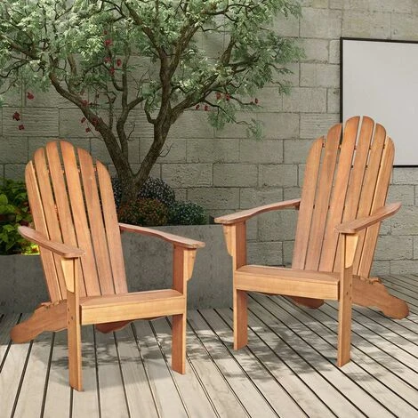 Adirondack Chair Sedia A Sdraio Da Spiaggia Poltrona Giardino, Lettino Prendisole (Naturale) 4 Adirondack Chair Sedia A Sdraio Da Spiaggia Poltrona Giardino, Lettino Prendisole (Naturale) - immagine 4